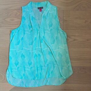 Vince Camuto Aqua V-Neck Sleeveless Blouse